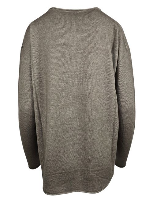 maglia donna girocollo tortora A rovescio | 1507/2112